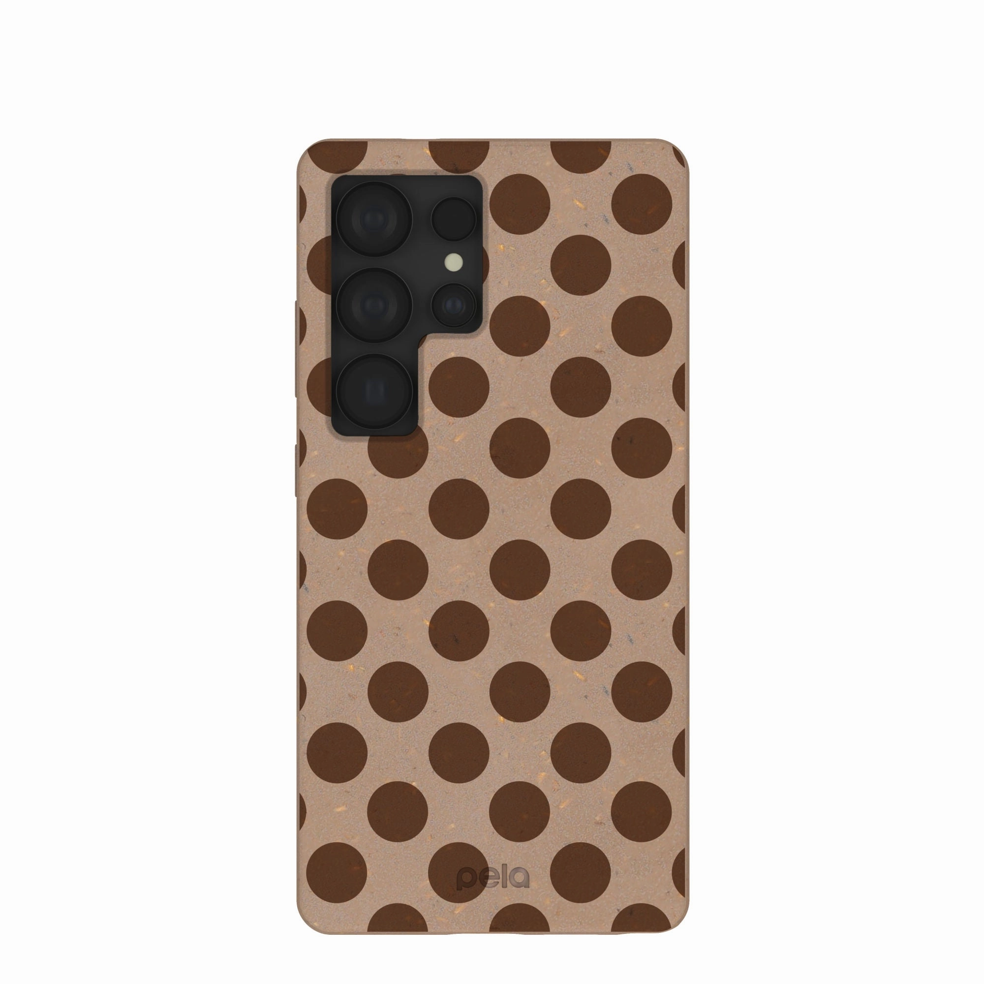 Chocolate Brown Cocoa Sprinkle Samsung Galaxy S25 Ultra Case Ergonomic grip