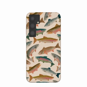 Seashell Rainbow Trout Samsung Galaxy S24 (Plus) Case Compact Protection Textured Surface