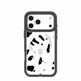 Clear Cat Cow iPhone 17 Pro Max Case With Noir Ridge (MagSafe included) Minimal Style Fashionable Texture