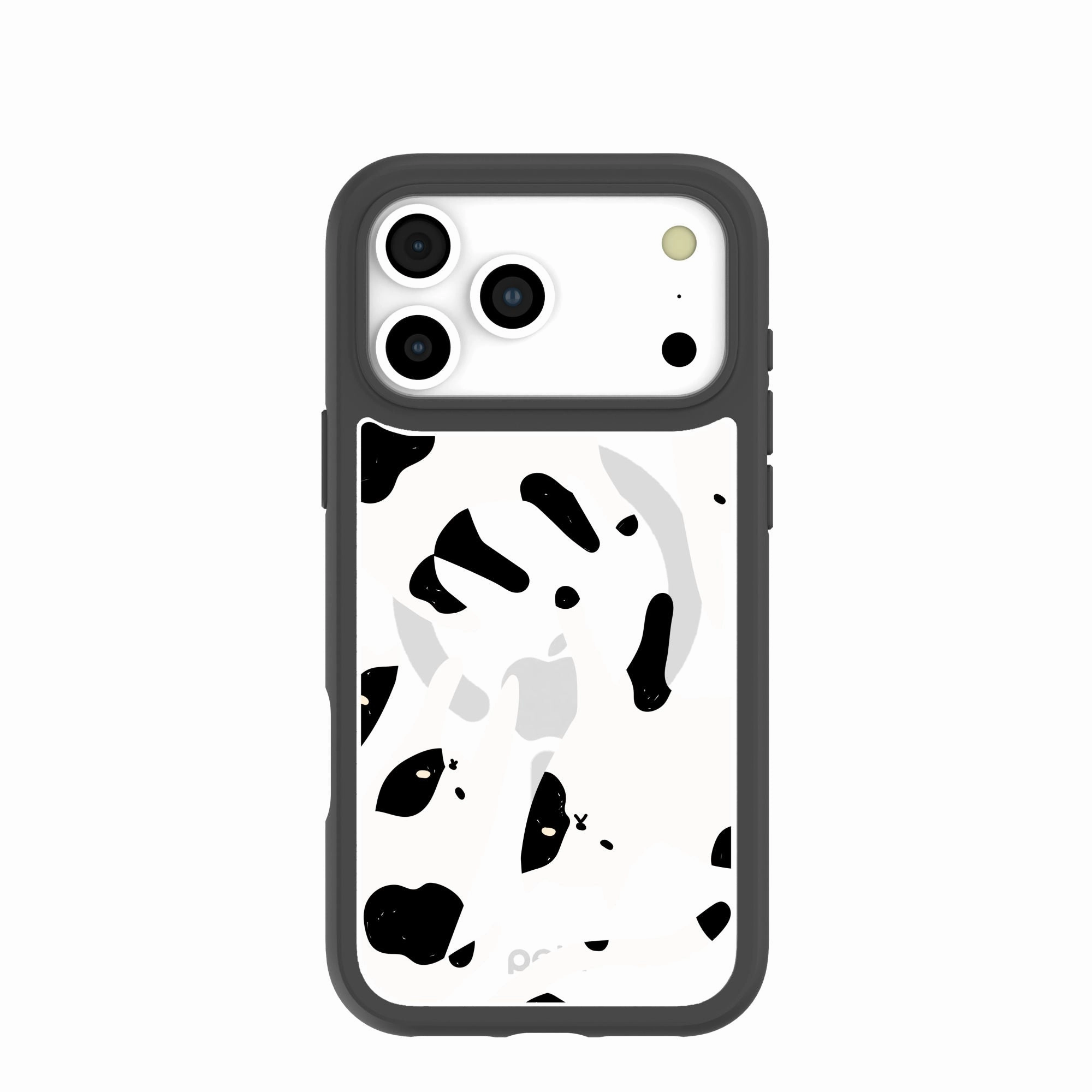 Clear Cat Cow iPhone 17 Pro Max Case With Noir Ridge (MagSafe included) Minimal Style Fashionable Texture
