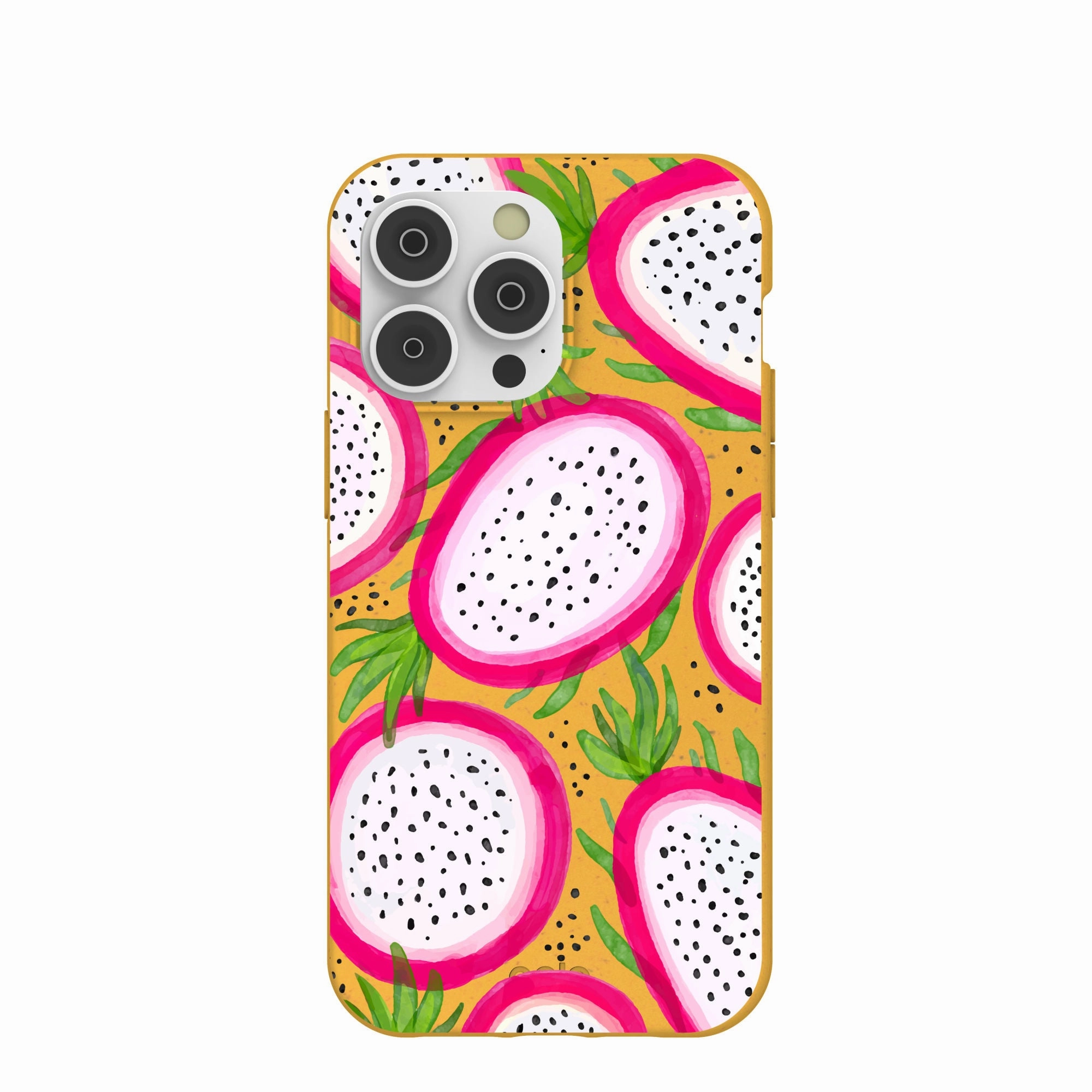 Honey Dragonfruit Pop iPhone 14 Pro Max Case Smooth Detail 3D Effect