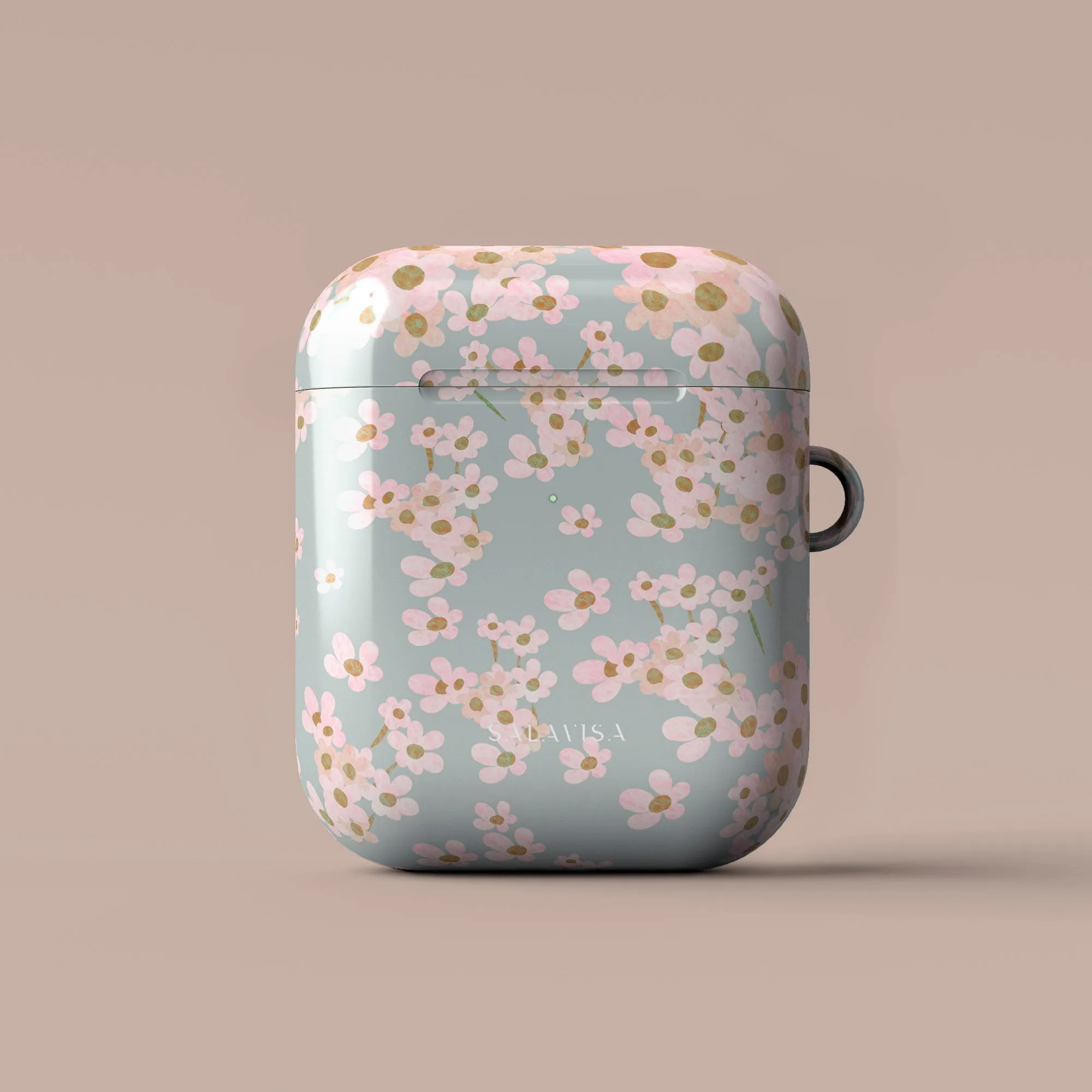 Old Ditsy AirPods Case compact clip-on airpods case