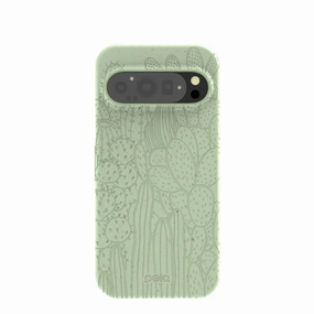 Slim Edge Comfort Texture Layer Sage Green Cacti Google Pixel 9/9 Pro Case