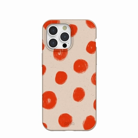 Seashell Cheery Dots iPhone 15 Pro Max Case Smooth Feel Protective Form Fit
