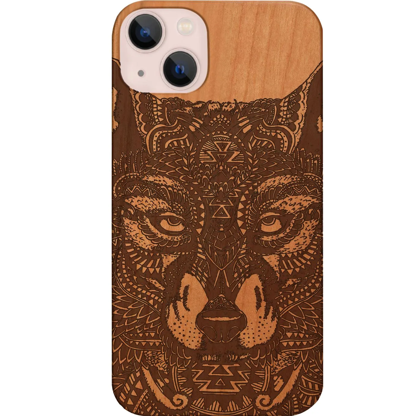 Recyclable Material Vivid Coloration Wolf 1 - Engraved Phone Case