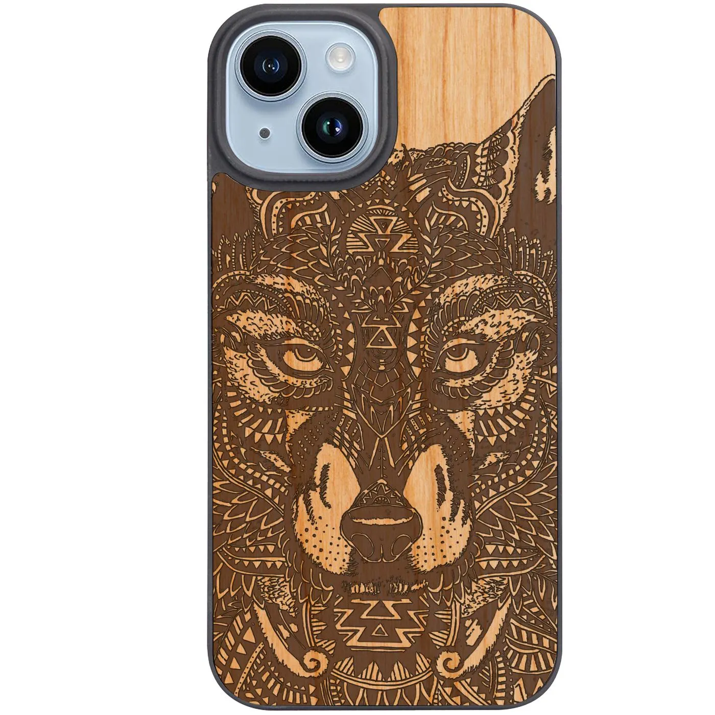Wolf 1 - Engraved Phone Case Light Protection Grip Assist