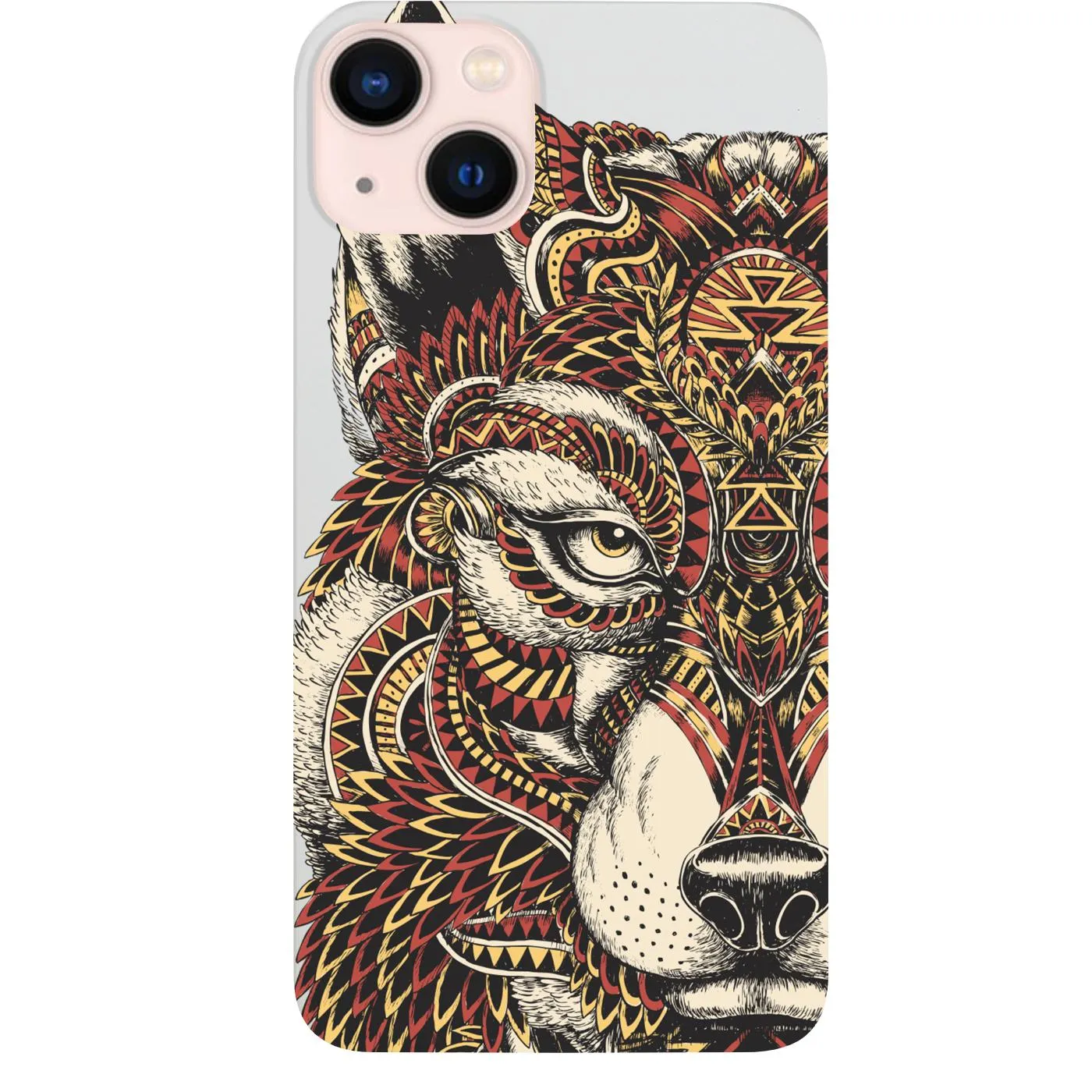 Wolf Face Half - UV Color Printed Phone Case Comfort Design Layer Scratch Proof