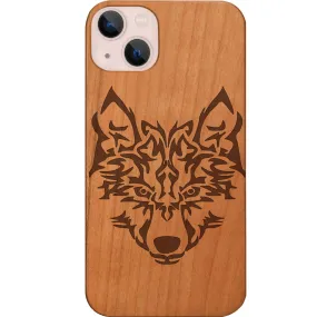 Protective Corners Glossy surface Wolf Head - Engraved Phone Case