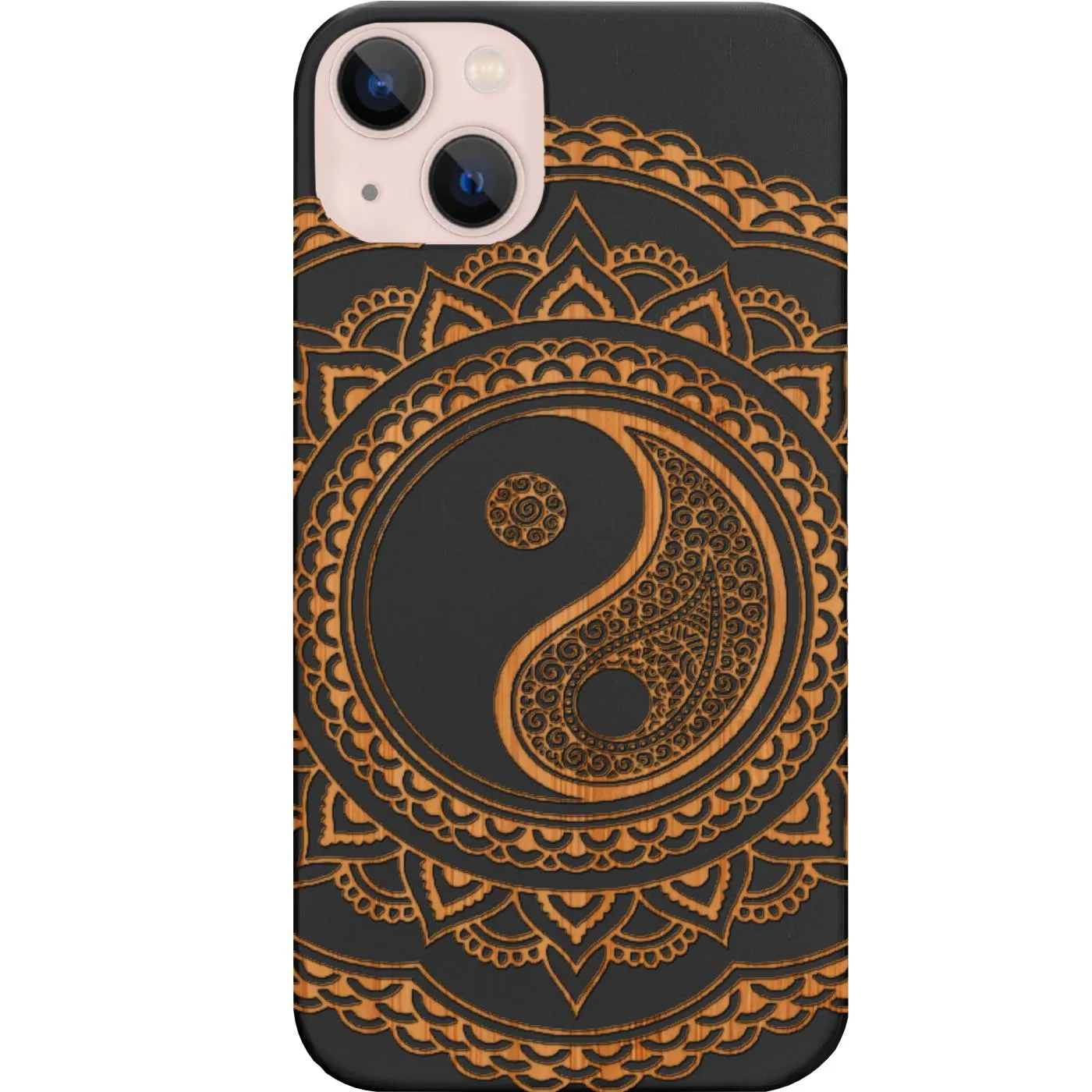 Yin Yang Mandala - Engraved Phone Case Flexible Touch